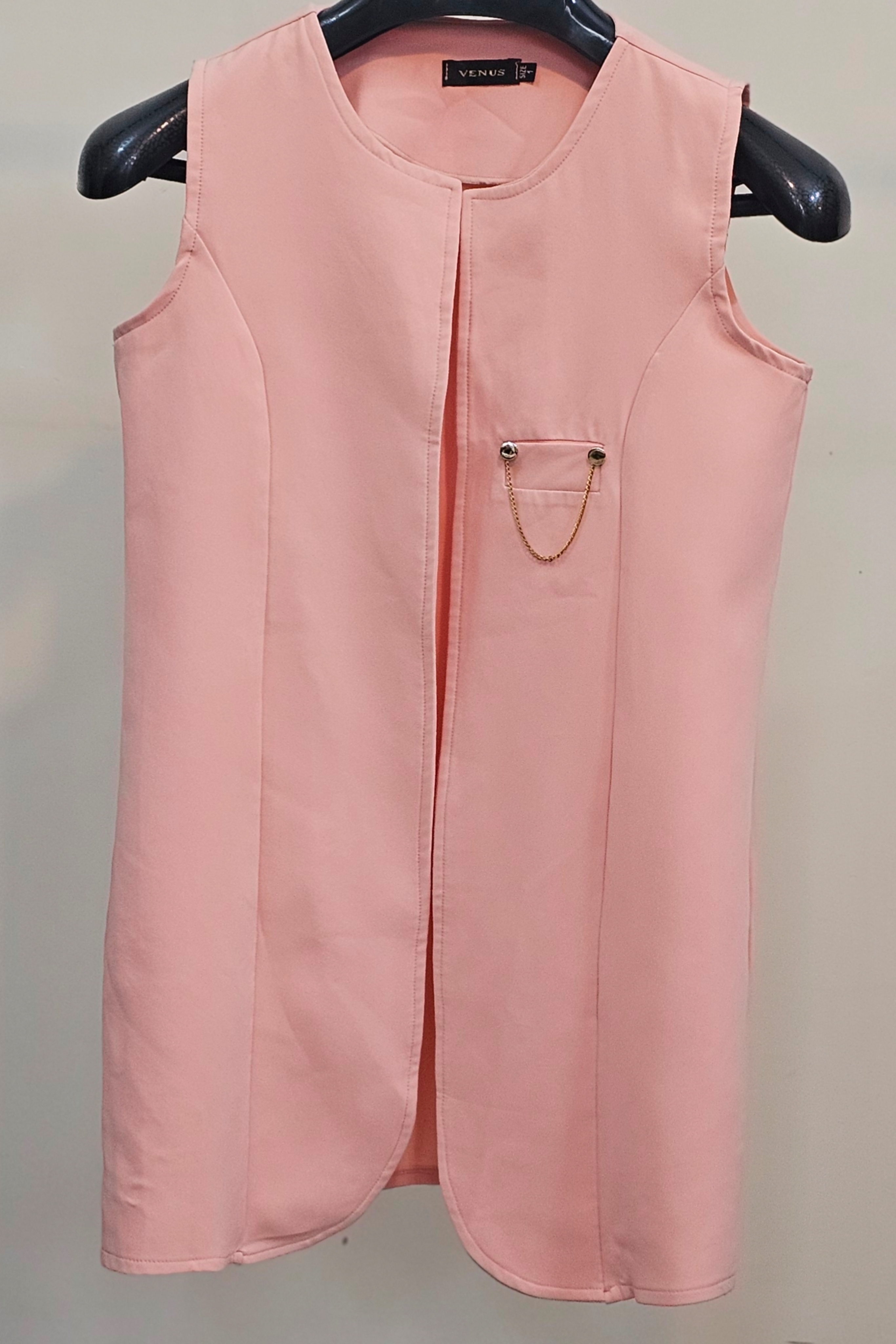 وست زنانه کرپ گلبهی