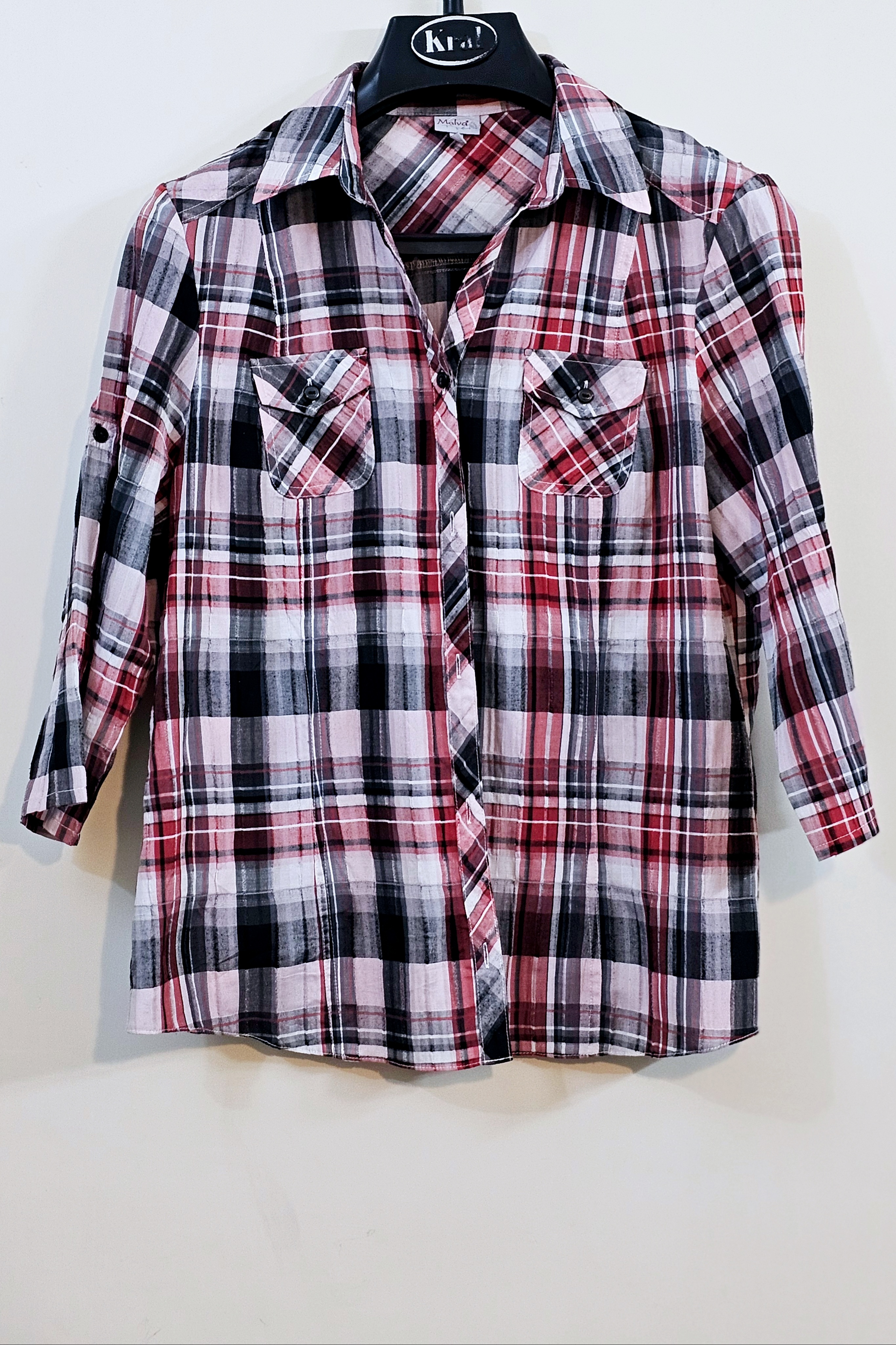 شومیز زنانه اسپورت چهارخونه